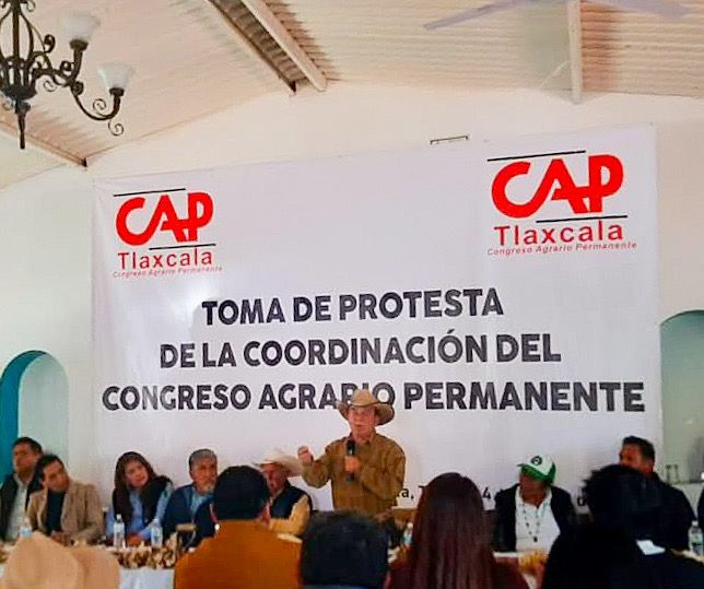 Marcial Gress Roldán asume la dirigencia del Congreso Agrario Permanente en Tlaxcala